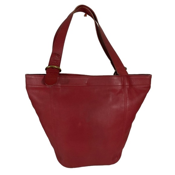 COACH VINTAGE DUFFLE SOHO XL CHERRY RED LEATHER BAG 4082 - Picture 2 of 15